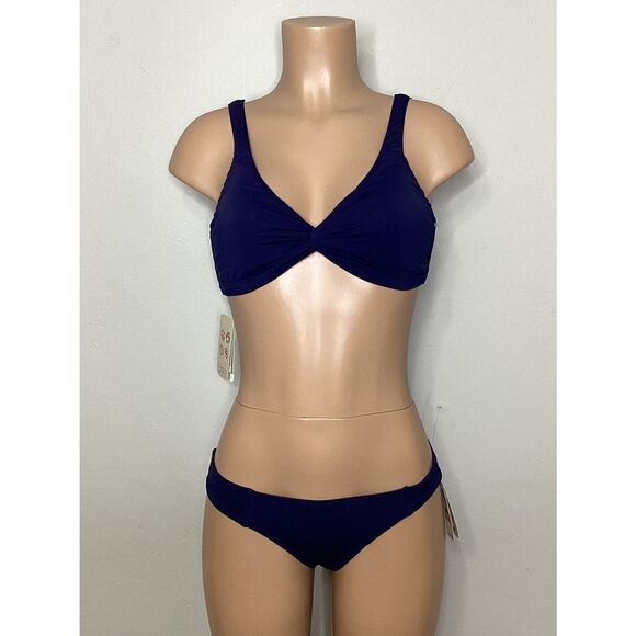 New. Tommy Bahama S- bottom/XS- top navy underwire bikini set. - Picture 3 of 11